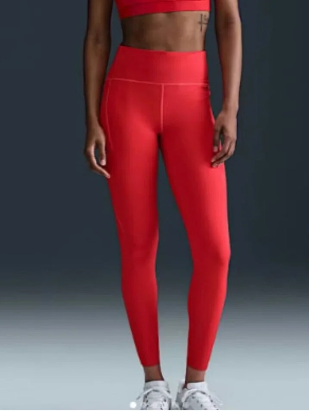 Nike Swift Dri-FIT High Rise 7/8 Running Leggings Red XS NWT